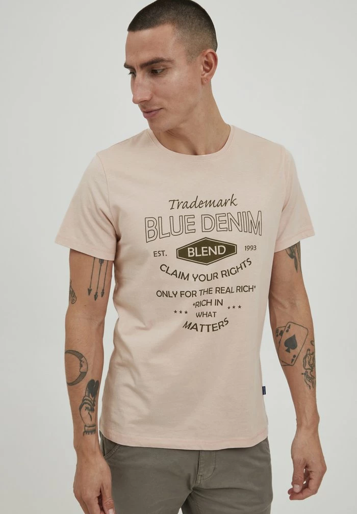 Grosses soldes 🎉 Blend BHADAM - T-shirt Imprimé - Rose Smoke 🌟