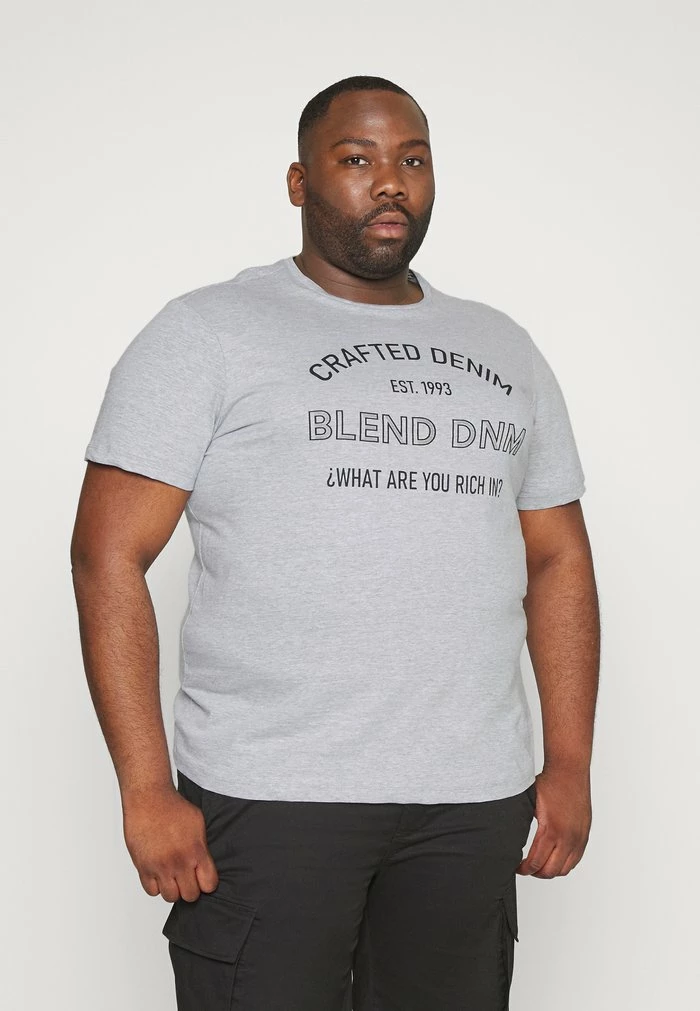 Bon marché 🤩 Blend T-shirt Imprimé - Stone Mix 🧨