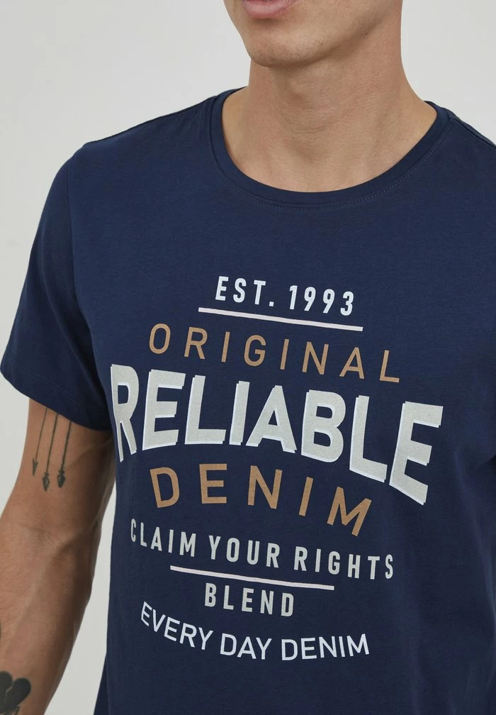 Remise ✔️ Blend BHGERRIT - T-shirt Imprimé -👗 Dress Blues ⌛ – Image 4