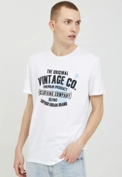 Coupon 🎉 Blend BHTEE - T-shirt Imprimé - Bright White 🔥