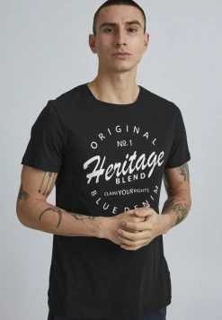 Remise ⭐ Blend BHABRAHAM - T-shirt Imprimé - Black 🎉