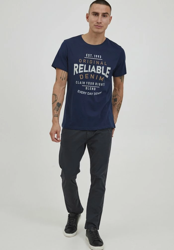 Remise ✔️ Blend BHGERRIT - T-shirt Imprimé -👗 Dress Blues ⌛ – Image 2