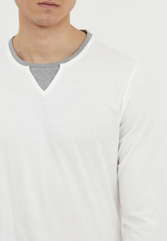 Budget 🎉 Blend BHLEONAS - T-shirt à Manches Longues - Offwhite 🔔 – Image 4