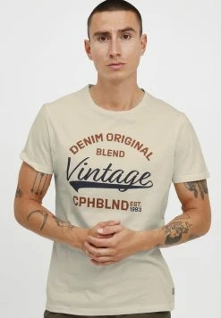 Tout neuf 😀 Blend BHERWIN - T-shirt Imprimé - Egret ⭐