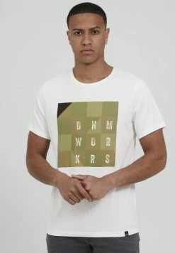 Coupon 🌟 Blend BHHERREN - T-shirt Imprimé - Egret 👏