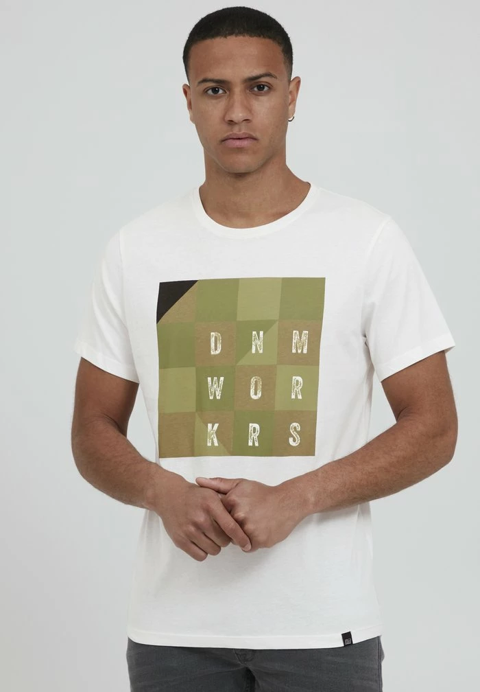 Coupon 🌟 Blend BHHERREN - T-shirt Imprimé - Egret 👏