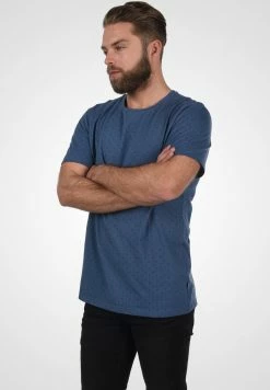 Bon marché 😀 Blend BHSAM - T-shirt Imprimé - Dark Denim 🛒