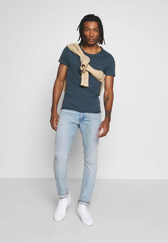 Offres ⌛ Blend BHBHNOEL TEE - T-shirt Basique - Denim Blue 👍 – Image 2