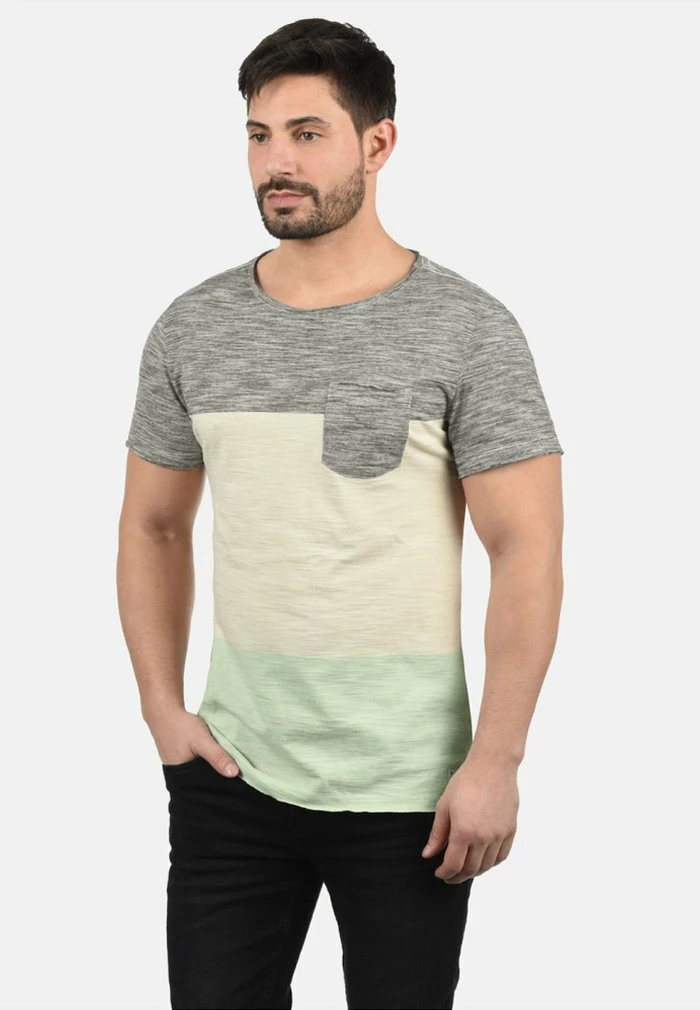 Remise 🧨 Blend BHJOHANNES - T-shirt Imprimé - Dark Grey 🛒