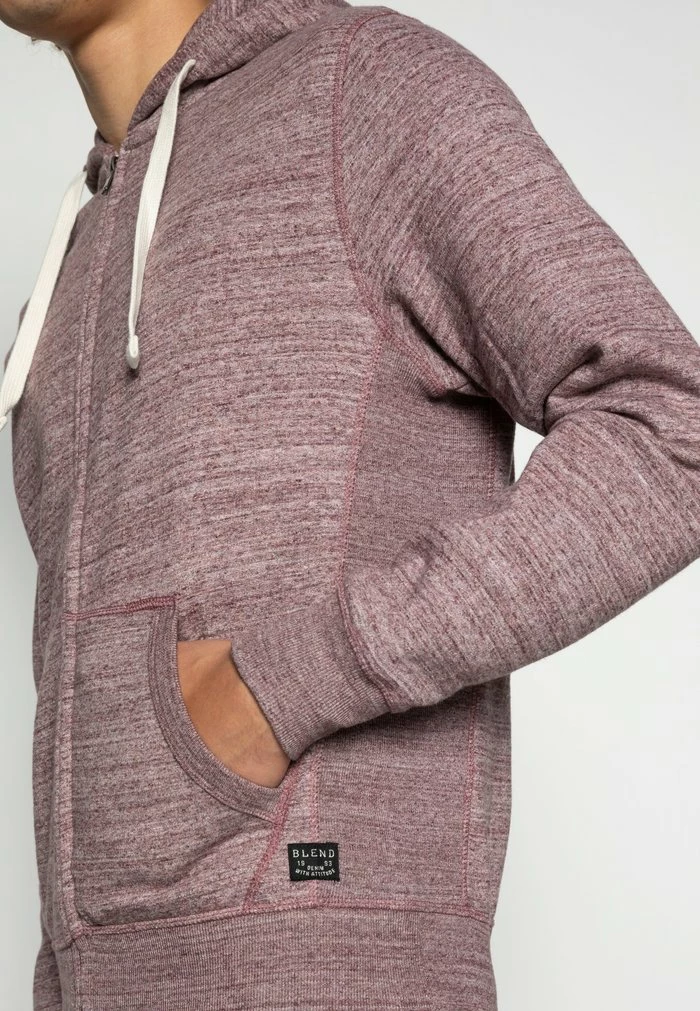 Bon marché 🎁 Blend BHBHALTON ZIPTHROUGH SWEATSHIRT - Sweat à Capuche Zippé - Wine Red 😀 – Image 5