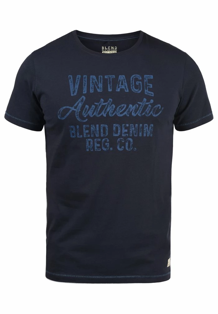 Tout neuf 🎉 Blend BHFLORENZ - T-shirt Imprimé - Dark Navy Blue 👍 – Image 5