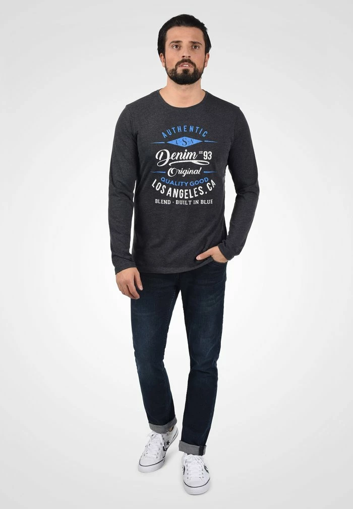 Bon marché 🛒 Blend BHDOPPER - T-shirt à Manches Longues - Charcoal 👏