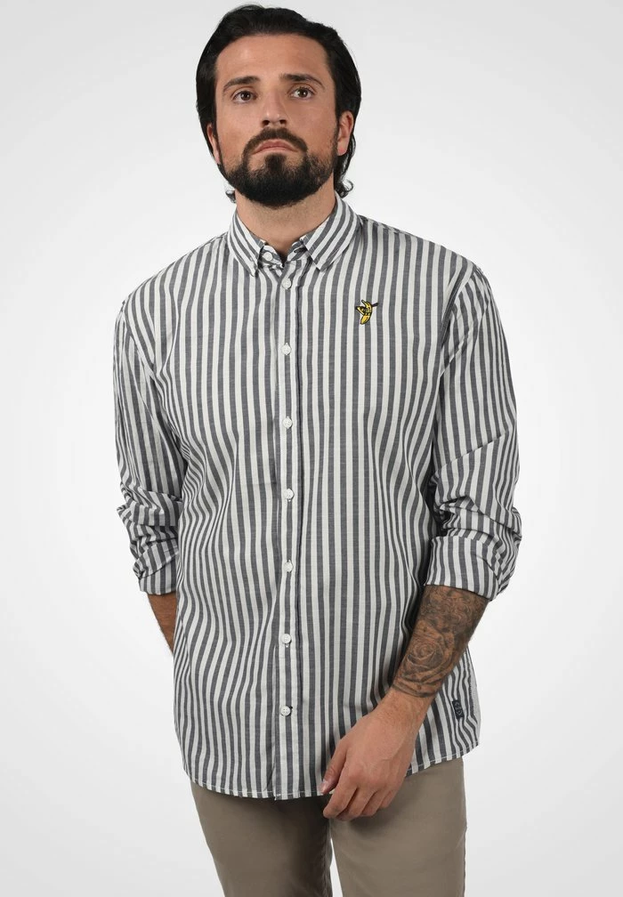 Nouveau 💯 Blend BHSHIRT - Chemise - Grey, Off-white 😍