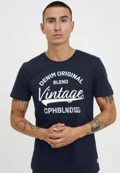 Grosses soldes 🌟 Blend BHERWIN - T-shirt Imprimé - Dark Blue ✔️