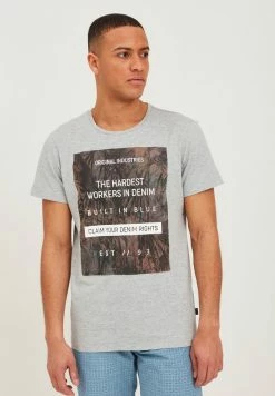 Budget ❤️ Blend BHELIAS - T-shirt Imprimé - Stone Mix 🤩