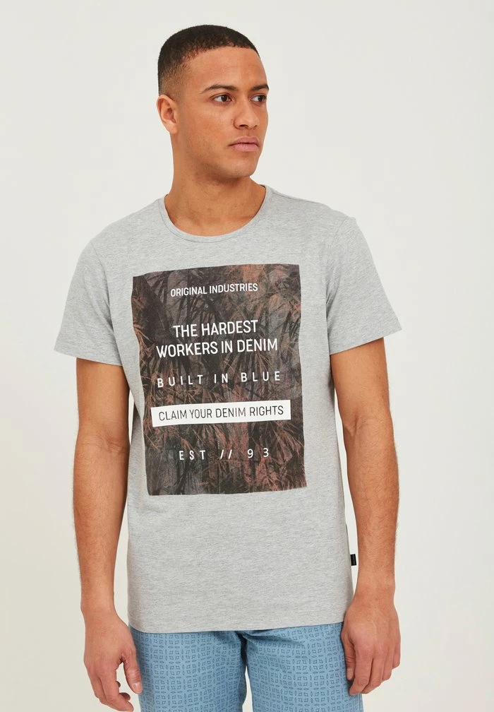 Budget ❤️ Blend BHELIAS - T-shirt Imprimé - Stone Mix 🤩