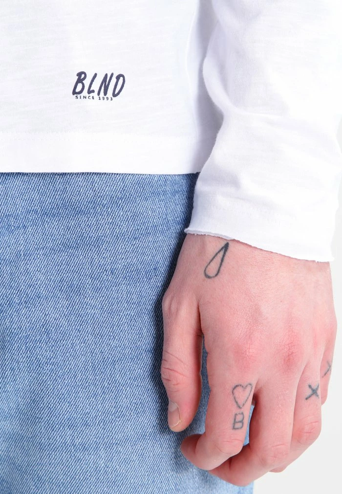 Top 10 🎉 Blend BHBHNICOLAI TEE L.S. - T-shirt à Manches Longues - White 😍 – Image 5