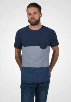 De gros 🔥 Blend BHSEBASTIAN - T-shirt Imprimé - Blue 🎁