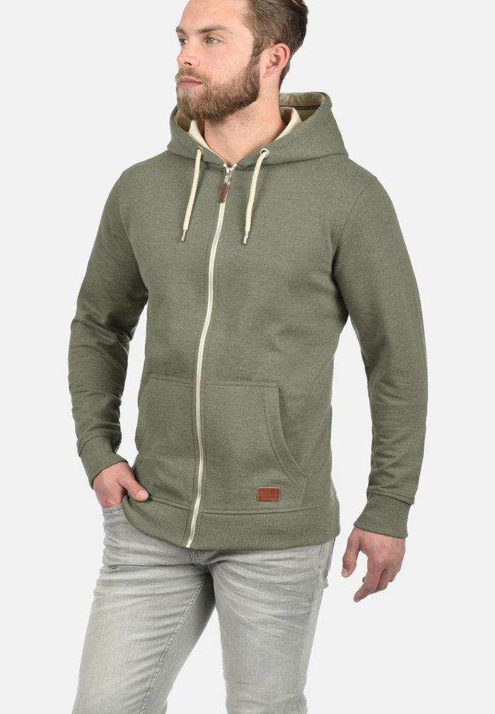 Le moins cher 🎁 Blend HULKER - Sweat à Capuche Zippé - Olive 🎉