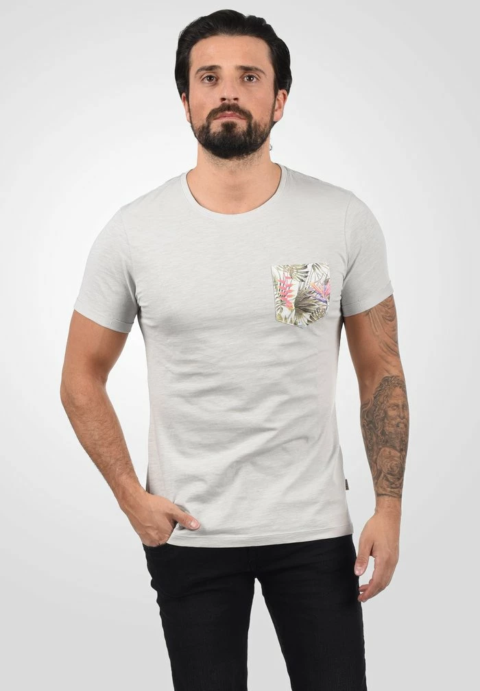 Le moins cher 💯 Blend BHFLORENS - T-shirt Imprimé - Chip Grey ✔️