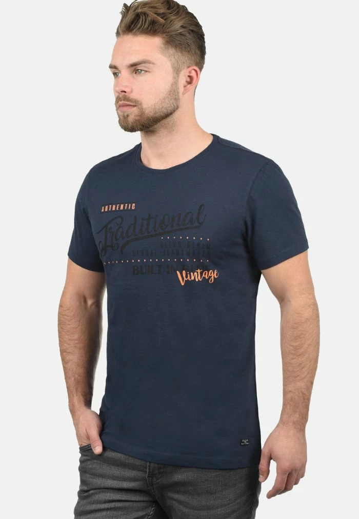 Grosses soldes 🛒 Blend BHDOPPLER - T-shirt Imprimé - Dark Blue 💯