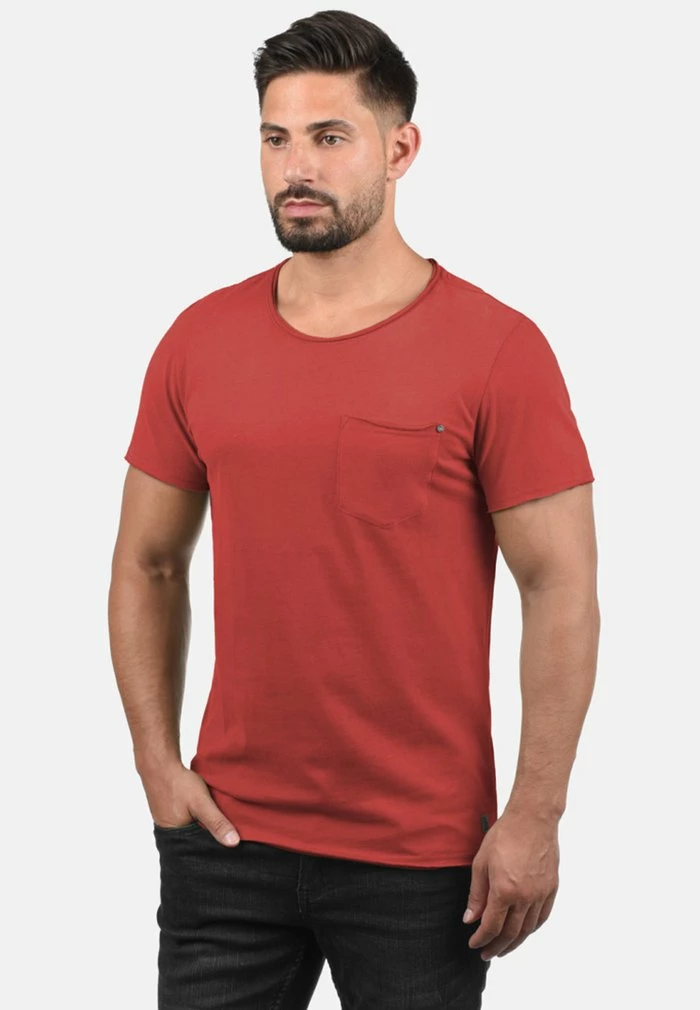 Meilleur prix 🎁 Blend BHFLIX - T-shirt Basique - Cranberry Red 😍