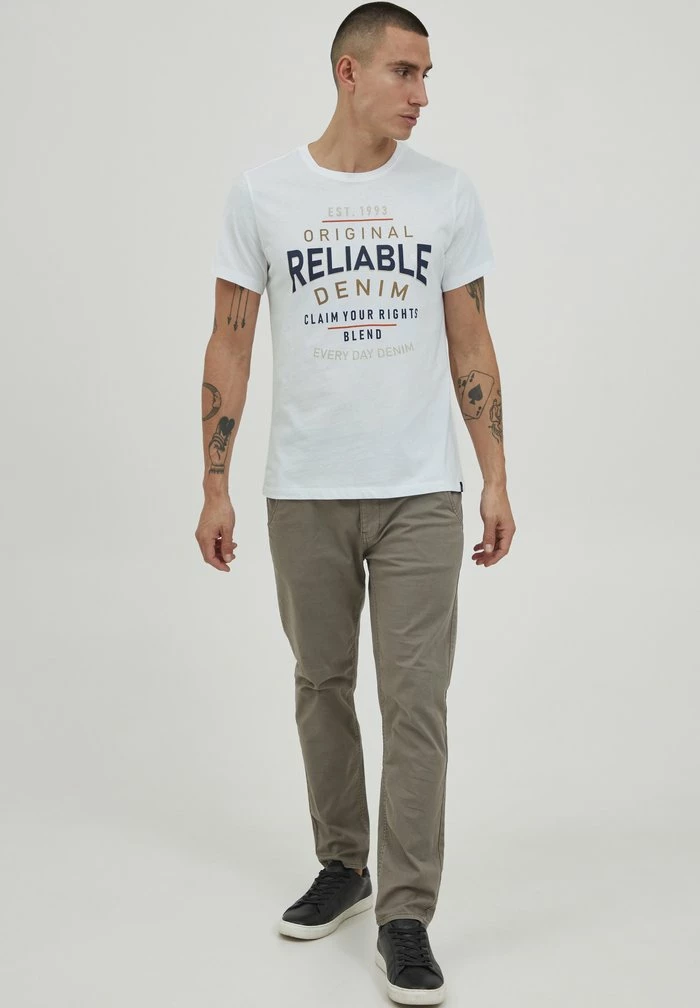 Bon marché 🤩 Blend BHGERRIT - T-shirt Imprimé - Bright White 🎁 – Image 2