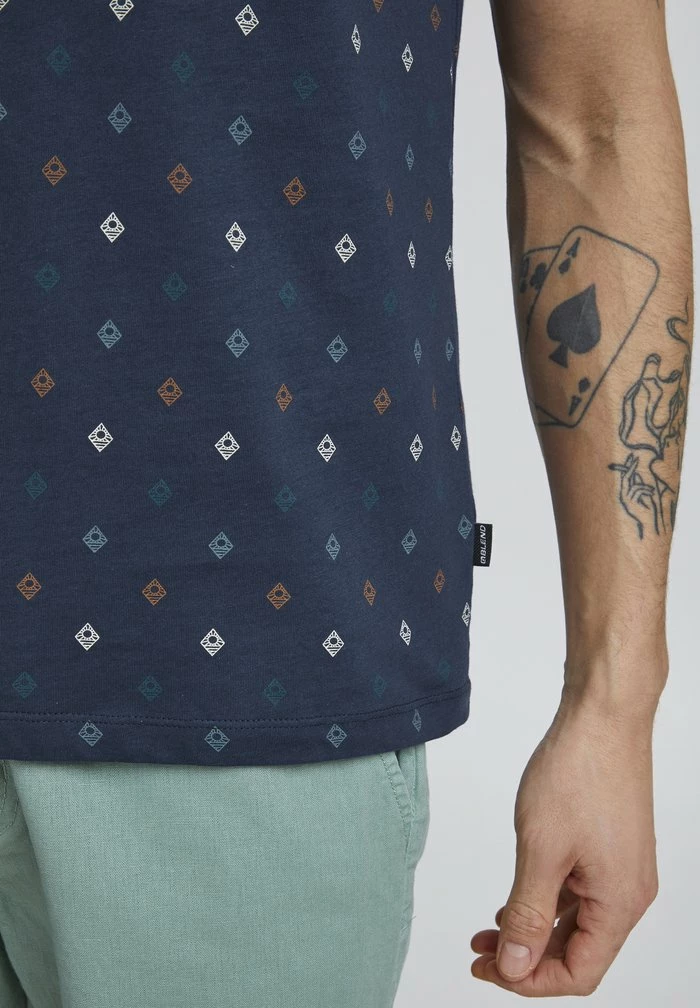 Bon marché 🎁 Blend T-shirt Imprimé - Blue 💯 – Image 5