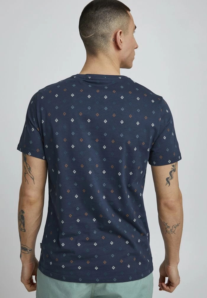 Bon marché 🎁 Blend T-shirt Imprimé - Blue 💯 – Image 3