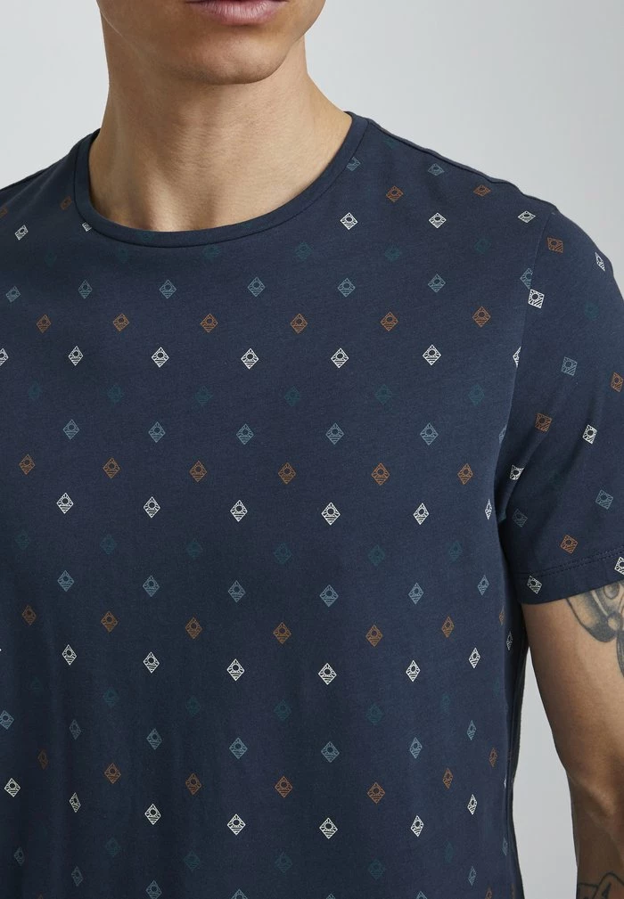 Bon marché 🎁 Blend T-shirt Imprimé - Blue 💯 – Image 4