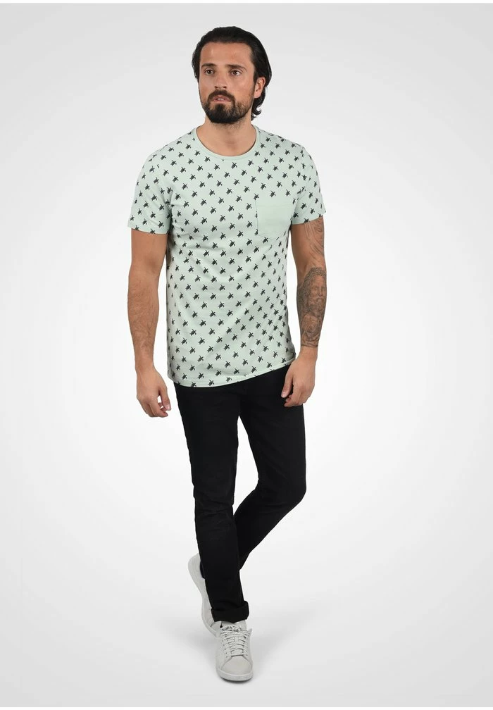 Meilleure vente ⌛ Blend BHTEE - T-shirt Imprimé - Foam Green ✔️ – Image 2