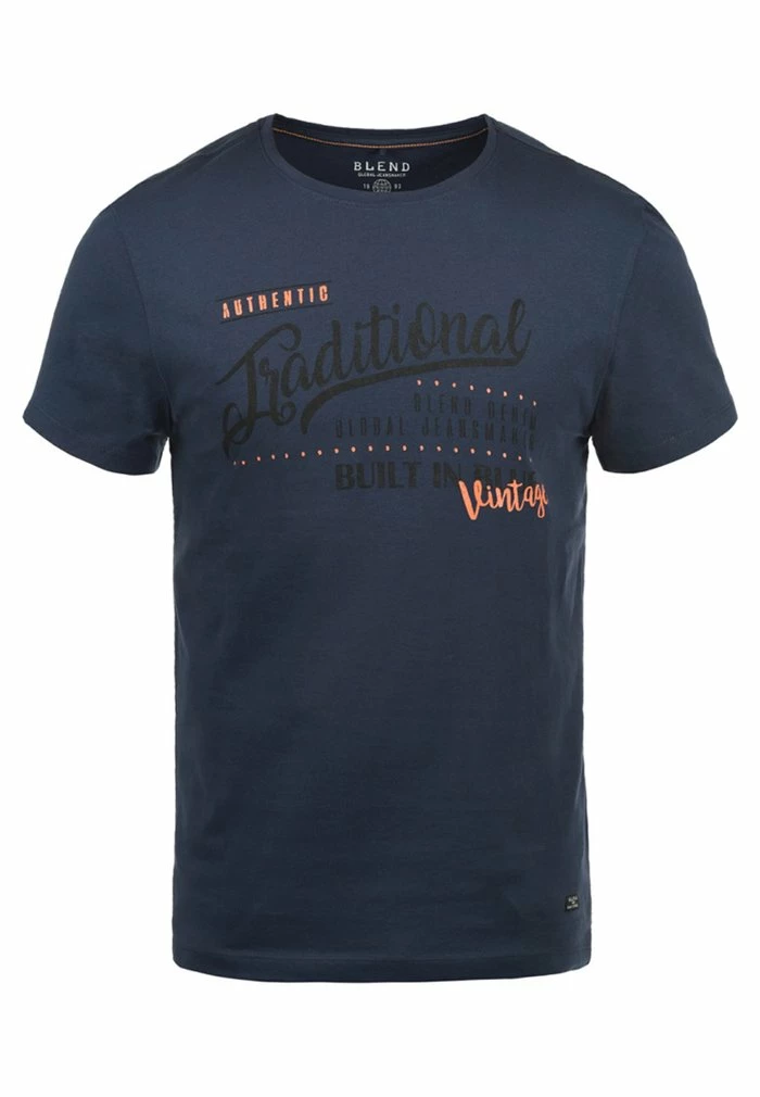 Grosses soldes 🛒 Blend BHDOPPLER - T-shirt Imprimé - Dark Blue 💯 – Image 5