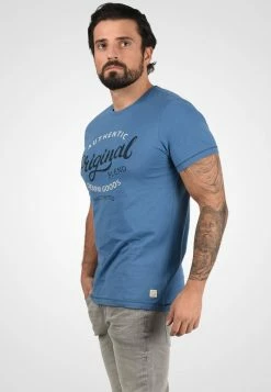 Bon marché 🤩 Blend BHFLORENZ - T-shirt Imprimé - Federal Blue ⭐
