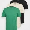 Sortie 🔔 Blend TEE 3 PACK - T-shirt Basique - Black/beige/green 😀