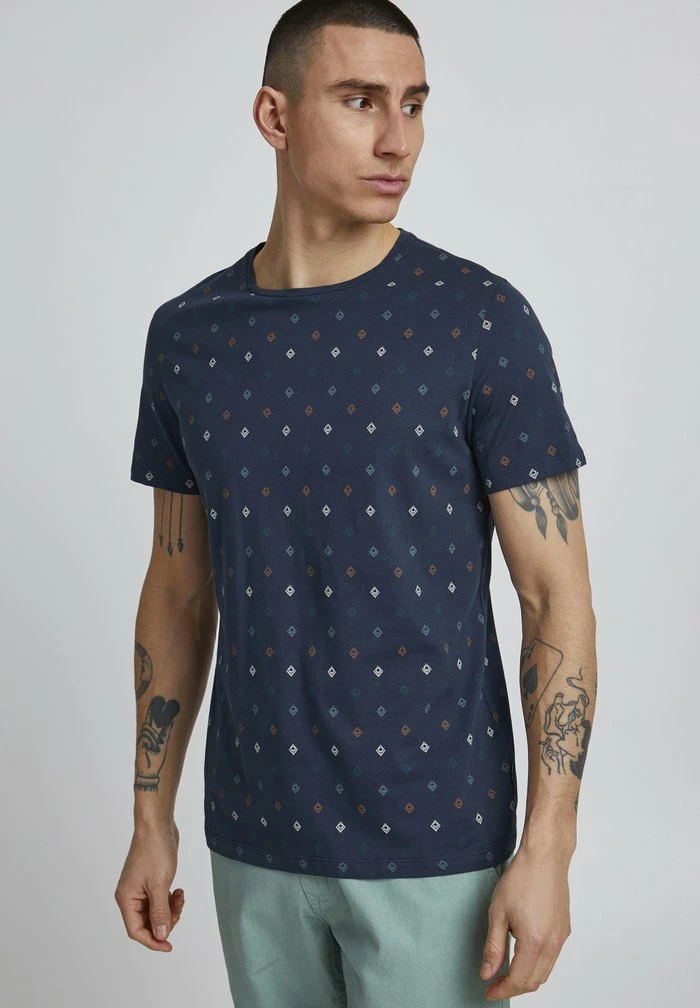 Bon marché 🎁 Blend T-shirt Imprimé - Blue 💯
