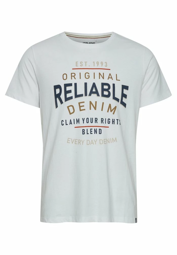 Bon marché 🤩 Blend BHGERRIT - T-shirt Imprimé - Bright White 🎁 – Image 6